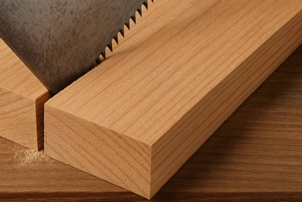 kerf width with a hand saw blade